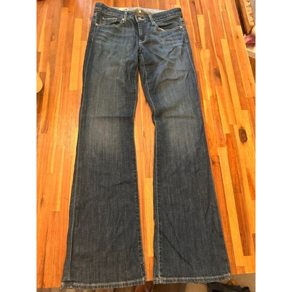 Gap 1969 Curvy Flare Jeans Women 28/6R Blue Excellent Dark Wash Denim